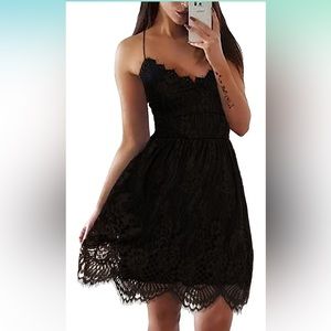 Embroidered little black dress